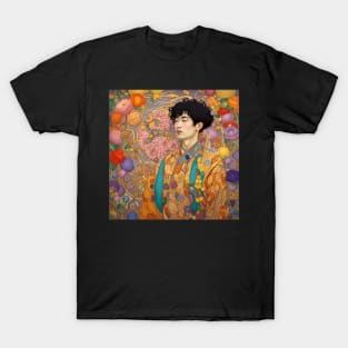 Handsome Asian Man Wearing a Kimono T-Shirt